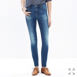 Madewell 9” high-rise skinny jeans in dayton wash